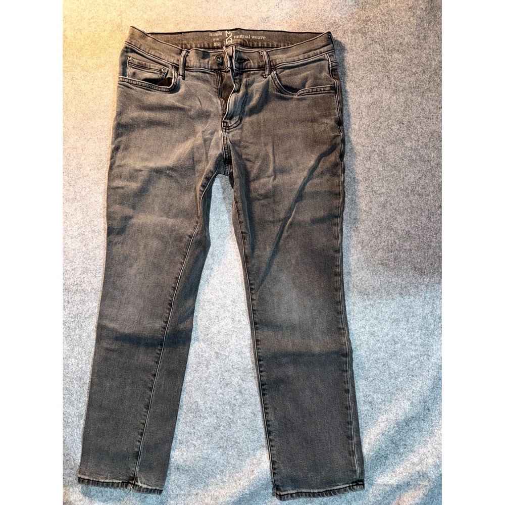 Mutual Weave The Athletic Jeans Mens 32x30 Gray Medium Wash Denim Straight Leg